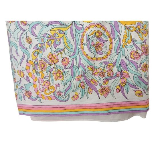 Trina Turk Mini Dress Floral  Short Sleeve Full Zip Front Size 8 - Picture 10 of 16